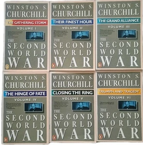 Winston Churchill The Second World War WW2 Complete Set Vol 1 2 3 4 5 6 Penguin - Imagen 1 de 13