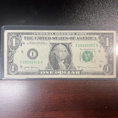 2017 - $1 Bill Birthday Note - One Dollar Bill  March 11, 2015 - Image 1 of 4