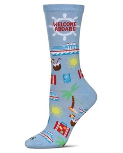 Women's Cruise Ship Rayon From Bamboo Crew Socks - Picture 1 of 2