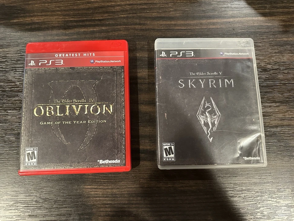 Elder Scrolls IV: Oblivion GOTY and Elder Scrolls V: Skyrim PS3 CIB - Image 1 of 1