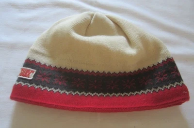 Preowned Men's Women's Size M/L Red, Black & Ivory SWIX Wool Winter Ski Hat - Image 1 of 4