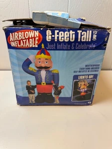 2004 Gemmy Airblown Inflatable 8' FEET TALL Toy Soldier Nutcracker Christmas - Picture 1 of 6