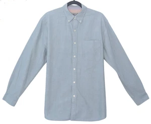 The Territory Ahead Men's Medium Long Sleeve Button Down Shirt Blue 100% Cotton - Picture 1 of 9