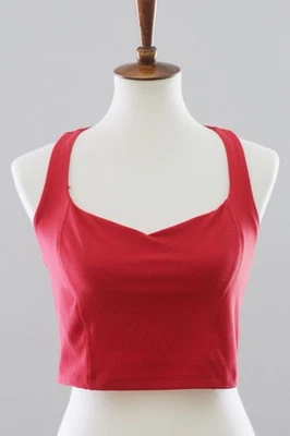 BEYOND YOGA Power Beyond Intensity Racerback Cropped Tank : Red, L Large Women’s - Image 1 of 4