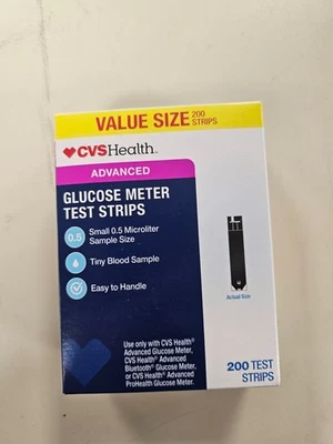 CVS Health Advanced 200ct Diabetic Test Strips Expires 5-16-2027 - Image 1 of 3