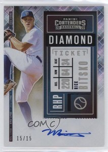 2020 Panini Contenders Draft Pick Diamond Ticket /15 Nick Bitsko #DPT-NB Auto