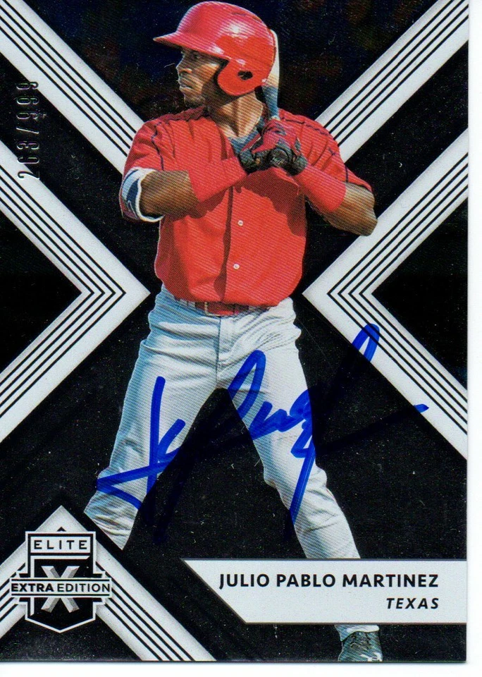 Julio Pablo Martinez Texas Rangers 2018 Panini Elite Signed Card - Image 1 of 1