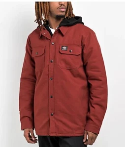 Giacca camicia Dickies skateboard anatra con cappuccio in pile mattone vestibilità moderna 2XLR - Foto 1 di 10