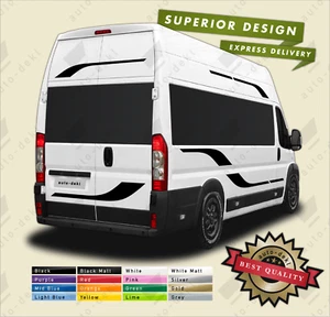 AUFKLEBER FÜR PEUGEOT BOXER L3 L4 (ab 2006) LWB WOHNMOBIL CAMPERVAN STREIFEN DECALS - Bild 1 von 18
