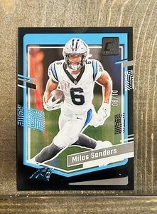 2023 Clearly Donruss Miles Sanders #9 Black Pandora Number Match 6/10 Panthers - Picture 1 of 2