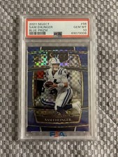 2021 Panini Select SAM EHLINGER Blue Prizm /199 RC Rookie Card Colts PSA 10