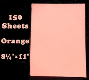 150 Sheets Orange Color Paper 8¼"x11" - NEW & Unused - Picture 1 of 3