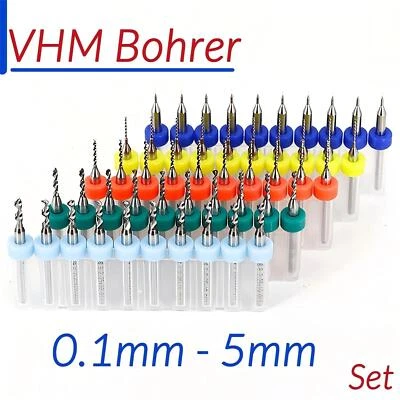 Micro PCB VHM Bohrer Set 1,0 mm-5,0mm Hartmetall Schaftfräser Fräser für Dremel - Bild 1 von 4