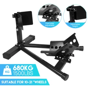 Adjustable Motorcycle Motorbike Stand Front Wheel Chock Trailer Stand AU - Picture 1 of 9