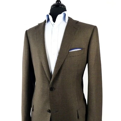 Спортивное пальто блейзер Ermenegildo Zegna Trofeo смесь шелка бронза гончая 46 L - Изображение 1 из 4