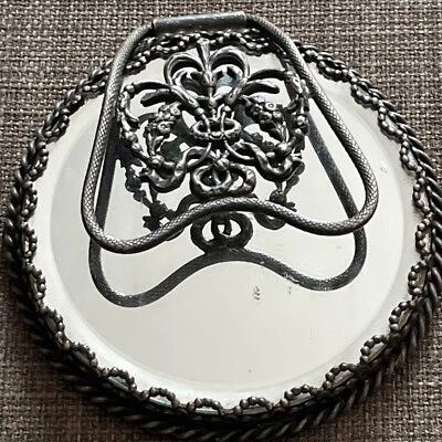 Miroir de voyage Ancien métal argenté  - 19ème siècle - Photo 1/4