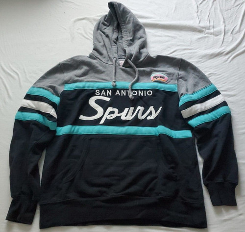 Felpa con cappuccio uomo grande San Antonio Spurs Mitchell & Ness Hardwood Head Coach