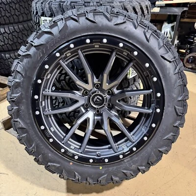 22x10 Fuel D680 Rebel Gray Wheels 28555R22 MT Tires 6x135 Ford F150 Expedition - Image 1 of 4