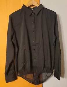 Tapata Women’s Black Dressy Button Up Long Sleeve Body Suit Blouse NWT Size XL - Picture 1 of 13