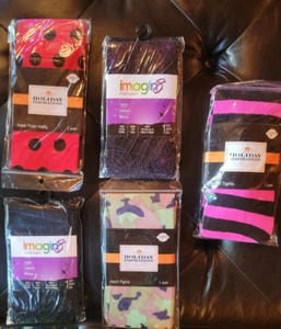 Lot of 5- Womens Tights (4)  and 1 pair of thigh highs - Picture 1 of 2