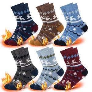 Kids Wool Socks for Boys Girls Winter Warm Thermal Socks Thick Cozy Socks For - Picture 1 of 7