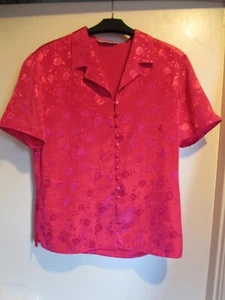 Damenbluse Größe 12 mit Schulterpolstern aus der Bonmarche-Kollektion gebraucht - Bild 1 von 3