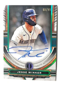JESSE WINKER 2023 Topps Tribute Green Autograph card #TA-JW SN 68/99 Seattle - Picture 1 of 4