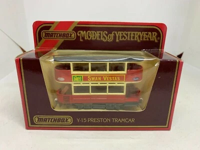 Matchbox Models of Yesteryear Y-15 Preston Tramcar 'Swan Vestas' - NEW - Image 1 of 4