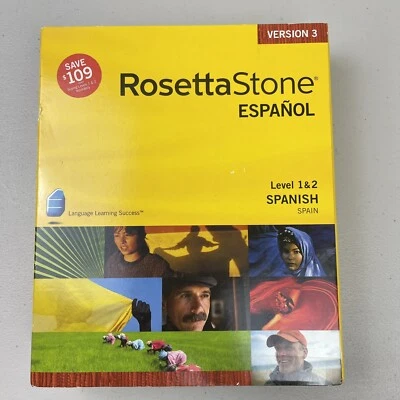 Rosetta Stone Spanish Level 1 & 2 Version 3 CDs for PC and Mac with headset - Image 1 of 4