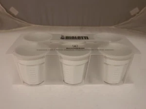 6 Bialetti Moka White Porcelain Bicchierini Espresso Cups Shot 60ml Coffee Cup - Picture 1 of 4