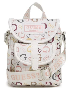 NEW Guess Women's Multi Color Logo Mini Backpack Style Crossbody Bag Handbag - Picture 1 of 4