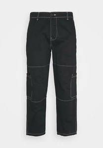 Another Influence Trousers W 32" 34" 36" Black Cargo Aiden 7/8 Trousers JZ45 - Picture 1 of 4