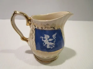 Vintage Sadler England Creamer, Blue Square w White Cherub Design - Picture 1 of 6