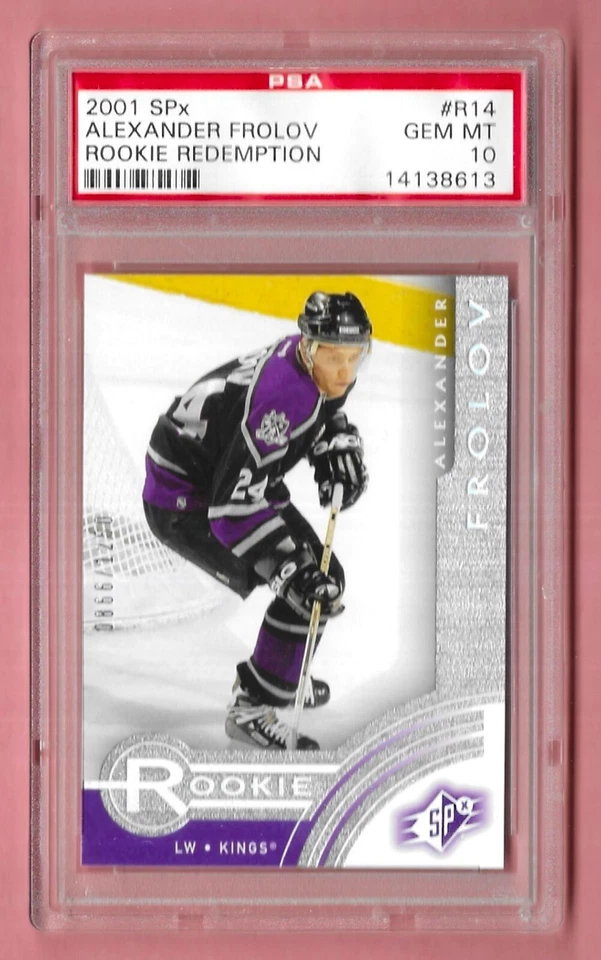 2001 SPx Rookie Redemption #R14 Alexander Frolov RC Rookie PSA 10 #'d 866/1250 - Image 1 of 1