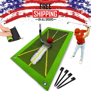 Tappetino Allenamento Golf per Rilevamento Altalena Batting Divot Golf Colpire Pratica Tappetino - Foto 1 di 11