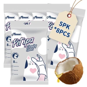 Mioszzi Pet Grooming Gloves,Waterless Dog Bath Gloves,Hypoallergenic & Gentle - Picture 1 of 6