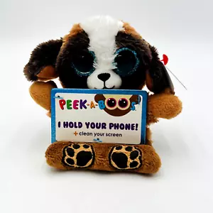 NWT Ty Peek A Boos Collection Dog Plush Pups With Tags Phone Holder - Picture 1 of 3
