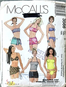McCALL’S 3566 Bathing Suit & Cover Skirt Sewing Pattern. Size 12-14-16. - Picture 1 of 2
