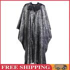 Hair Cut Cover Cloth Feather Pattern Waterproof Hairdresser Cape(Black)