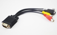 1 PCS VGA SVGA to S-VIDEO 3 RCA TV AV Converter Cable Adapters