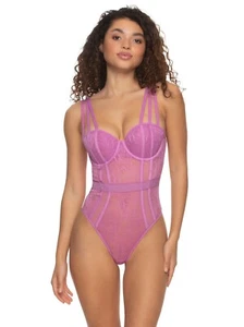 Felina NEW Lace Bodysuit Color Orchid Size L - Picture 1 of 4