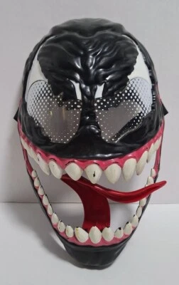 2019 HASBRO MARVEL VENOM HALLOWEEN MASK W/ ADJUSTABLE HEADSTRAP & MOVING TONGUE - Image 1 of 4