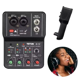 Audio Interface Professional Recording Sound 16bit/48kHz USB F5B6 Black - Picture 1 of 12