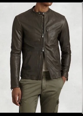 Chaqueta de cuero grande John Varvatos Racer nueva con etiquetas $698 nueva con etiquetas Foto 1 de 4