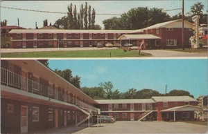 c1950s Traveler Motel Oskaloosa Iowa 2 views exterior autos postcard E199 - Bild 1 von 2
