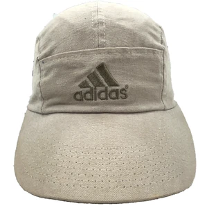 De colección Adidas Gorra Correa Trasera Bronceada 5 Paneles Lona Años 90 Y2K Años 2000 Deletrear - Imagen 1 de 11