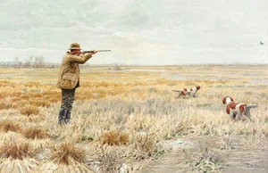 A B Frost Hunter Shooter 2 Hunting Dogs - Picture 1 of 1