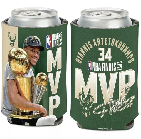 Milwaukee Bucks Giannis Antetokounmpo  2021 MVP NBA Finals Can Cooler Cover