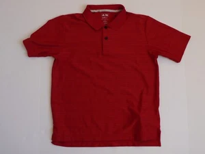 Camisa de golf ADIDAS ClimaLite para niño sombra roja a rayas manga corta cuello talla M - Imagen 1 de 6
