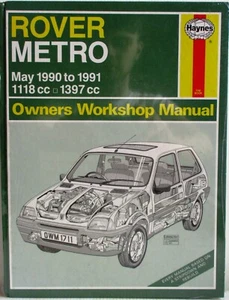 Haynes - Rover Metro mayo de 1990 a 1991 - Manual de taller del propietario - Apenas usado primero - Imagen 1 de 7
